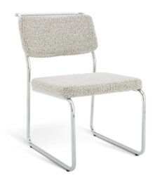 Habitat 60 Duomo Metal Dining Chair - Silver - thumbnail 1