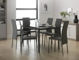 Argos Home 6 Lido Metal Dining Chairs - Grey - thumbnail 2