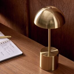 Habitat Rechargeable Mushroom LED Table Lamp - Brass - thumbnail 2