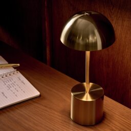 Habitat Rechargeable Mushroom LED Table Lamp - Brass - thumbnail 1