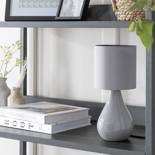 Argos Home Ceramic Table Lamp - Grey - image 1