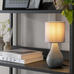 Argos Home Ceramic Table Lamp - Grey - thumbnail 2