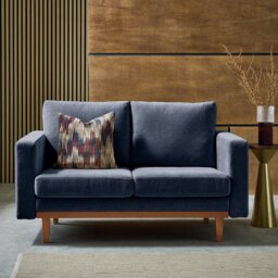 Habitat Della Fabric 2 Seater Sofa - Blue