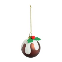 Argos Home Pack of 6 Pudding Shatterproof Christmas Bauble - thumbnail 2