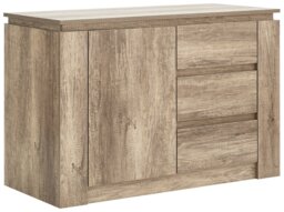GFW Canyon 1 Door 3 Drawer Sideboard - Natural - thumbnail 1