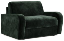 Jay-Be Deco Velvet Love Chair Sofa Bed - Dark Green - thumbnail 1