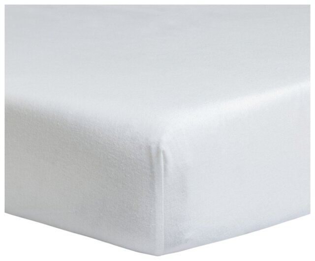 Home Essentials Brushed White Fitted Sheet - Single - image 1
