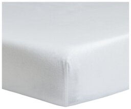 Home Essentials Brushed White Fitted Sheet - Single