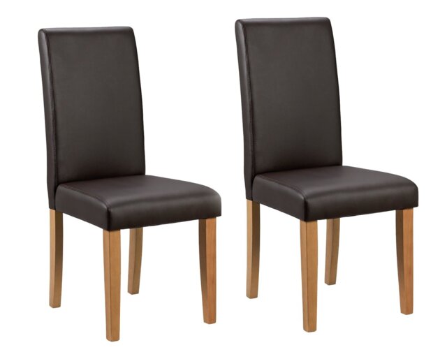 Argos Home Pair of Midback Dining Chairs - Chocolate - image 1