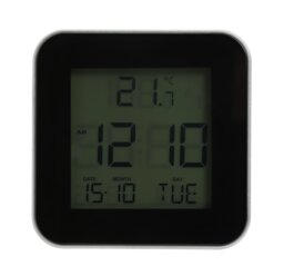 Habitat LCD Display Digital Alarm Clock - Silver - thumbnail 2