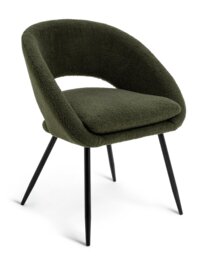 Habitat Hermione Boucle Dining Chair - Green - thumbnail 1