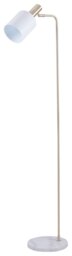 Pacific Biba Marble Footed Floor Lamp - Gold & White - thumbnail 2