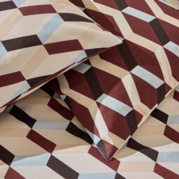 Habitat Checkerboard Chocolate Bedding Set - King size - thumbnail 2