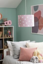 Argos Home Kids Pink Little Star Lampshade - 25cm - thumbnail 2