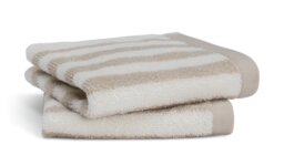 Habitat Oatmeal Stripe 2 Pack Face Cloth - thumbnail 1