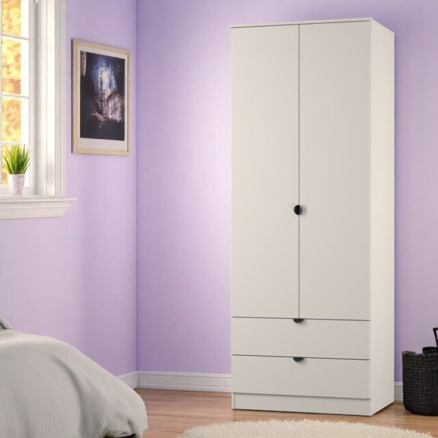 Welcome Canmore 2 Door 2 Drawer Wardrobe - Beige - image 1