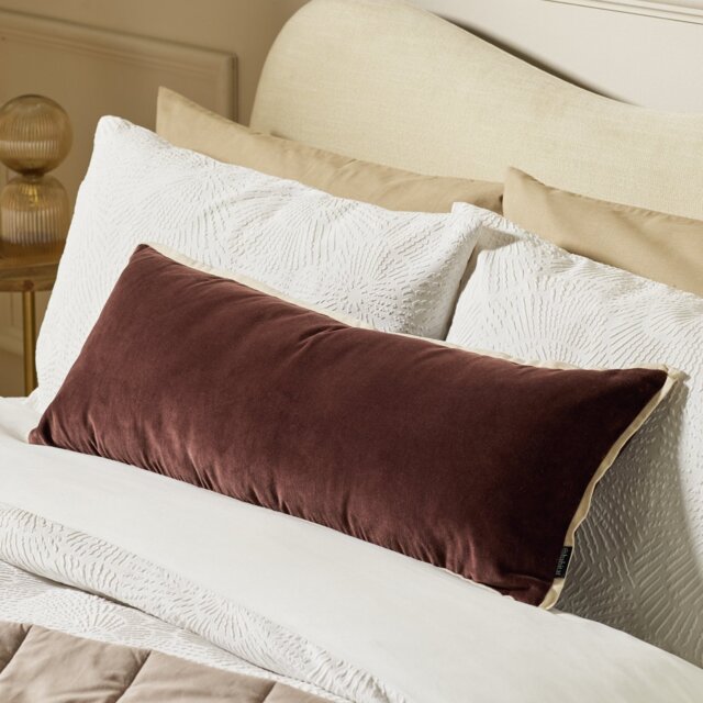 Habitat Lumbar Long Cushion - Coffee - 80x30cm - image 1