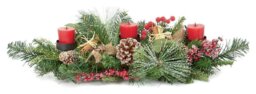 Premier Decorations Christmas Candle Centre Piece Decoration - thumbnail 1