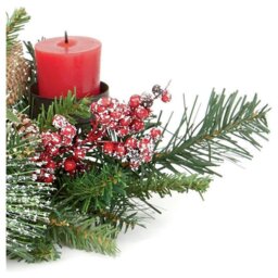 Premier Decorations Christmas Candle Centre Piece Decoration - thumbnail 2