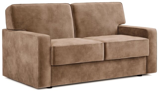 Jay-Be Linea Velvet 2 Seater Sofa Bed - Beige - image 1