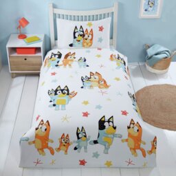 Bluey Celebrate Cotton Blue & White Kids Bedding Set- Single - thumbnail 2