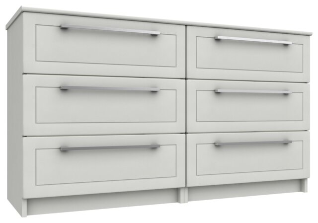 Hatfield 6 Drawer Chest - White Gloss - image 1