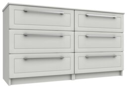 Hatfield 6 Drawer Chest - White Gloss - thumbnail 1