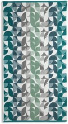 Habitat Geo Shape 4 Piece Towel Bale - Blue & Grey - thumbnail 2
