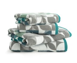 Habitat Geo Shape 4 Piece Towel Bale - Blue & Grey