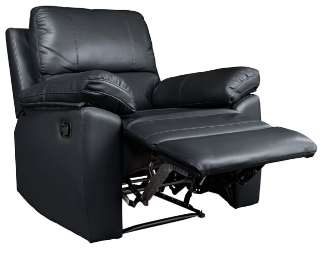 Argos Home Toby Faux Leather Manual Recliner Chair - Black - image 1
