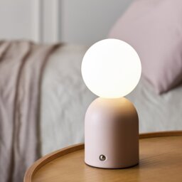 Argos Home Steel Opal Ball Rechargeable LED Table Lamp -Pink