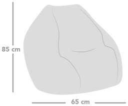 rucomfy Kids Indoor Outdoor Bean Bag - Dark Grey - thumbnail 2