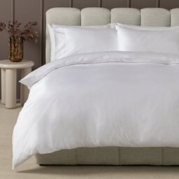 Habitat Cotton 400 TC Stitch Detail White Bedding Set-Double