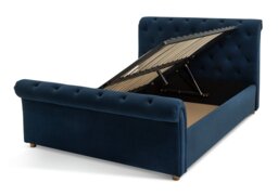 Argos Home Harrogate Double Velvet Ottoman Bed Frame - Navy - thumbnail 2