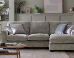 Argos Home Taylor Fabric Right Corner Chaise Sofa - Mink - thumbnail 2