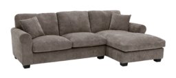 Argos Home Taylor Fabric Right Corner Chaise Sofa - Mink - thumbnail 1