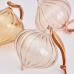 Habitat Pack of 3 Unique Glass Christmas Baubles - Cream - thumbnail 2