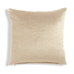 Habitat Velvet Cushion - Champagne - 43x43cm - thumbnail 1