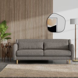 Habitat Turnmill Fabric 3 Seater Sofa - Charcoal - Ash Leg - thumbnail 2