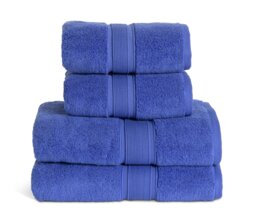 Habitat Supersoft 4 Piece Towel Bale - Cobalt - thumbnail 2