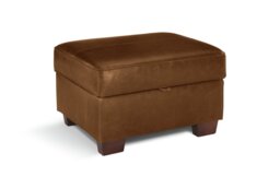 Argos Home Salisbury Leather Storage Footstool - Tan - thumbnail 2