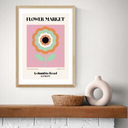 East End Prints Columbia Market Oak Frame Art Print - A3 - thumbnail 1