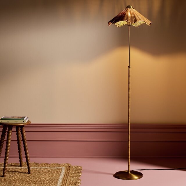 Habitat Norah Rattan Floor Lamp - Natural - image 1