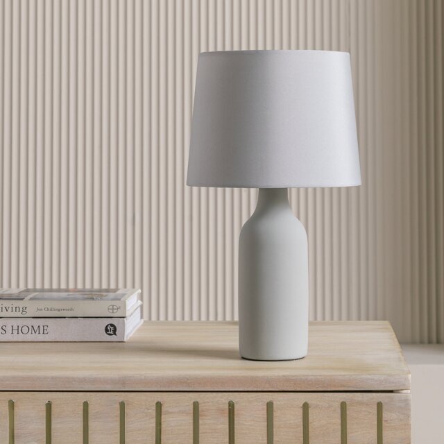 Argos Home Rica Ceramic Table Lamp - Grey - image 1