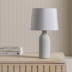 Argos Home Rica Ceramic Table Lamp - Grey - thumbnail 1