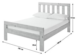 Argos Home Chile Small Double Wooden Bed Frame - Dark Wood - thumbnail 2