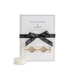 Habitat Pack of 12 Tealight Candles - Velvet Rose & Amber