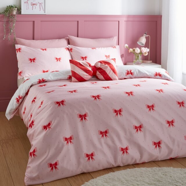 Sassy B Dotty Bows Pink Bedding Set - Double - image 1
