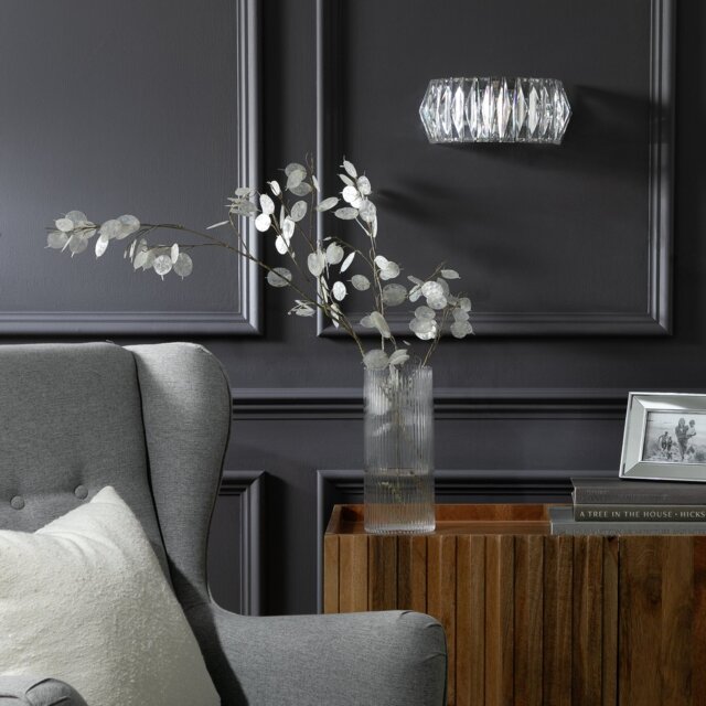 Argos Home Prism Chrome Wall Light - Clear - image 1