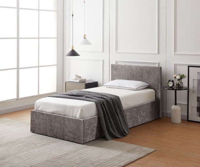 Argos Home Heathdon Single End Lift Ottoman Bed - Silver - image 1